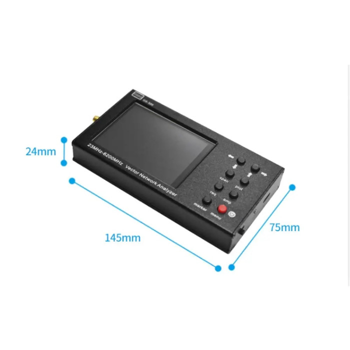Векторний мережевий аналізатор GS-320 23-6200 МГц Портативний VNA SWR мережевий аналізатор Рефлектометр Тип NanoVNA