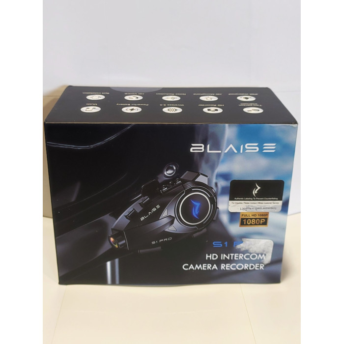 Мотогарнітура BLAISE S1 Pro/1080P HD Камера/IP66 водонепроникна/6 гонщиків/1000 метрів/шумодав/домофон