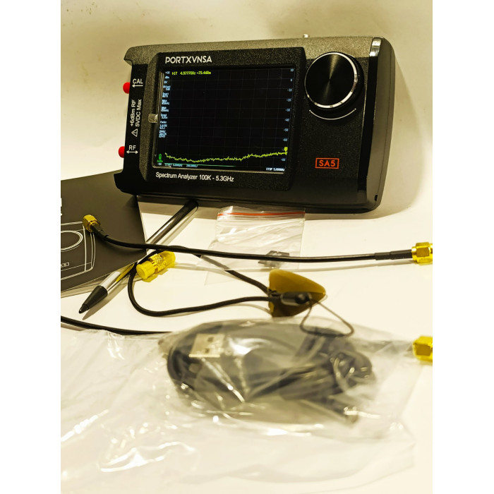 PORTXVNSA SA5/2в1 аналізатор спектра і генератор сигналів / 100 кГц до 5,3 ГГц / 5000mAh батарея