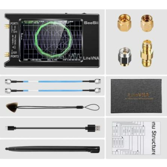 Новейший анализатор спектра NanoVNA LiteVNA 50 кГц-6,3 ГГц, векторный сетевой анализатор, антенный анализатор, поддержка хранения данных, LiteVNA 64