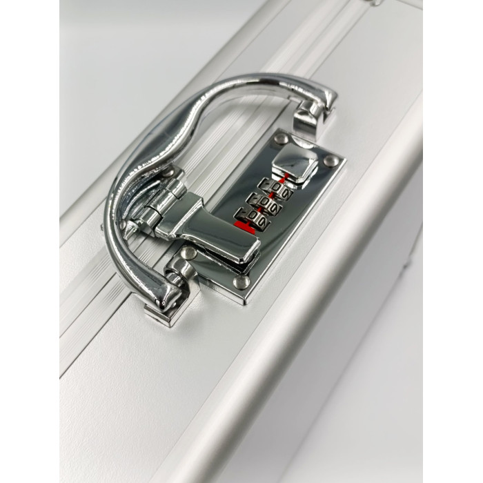 Металопластиковий кейс для обладнання з кодовим замком і поролоновим наповнювачем 29*20,5*10 см