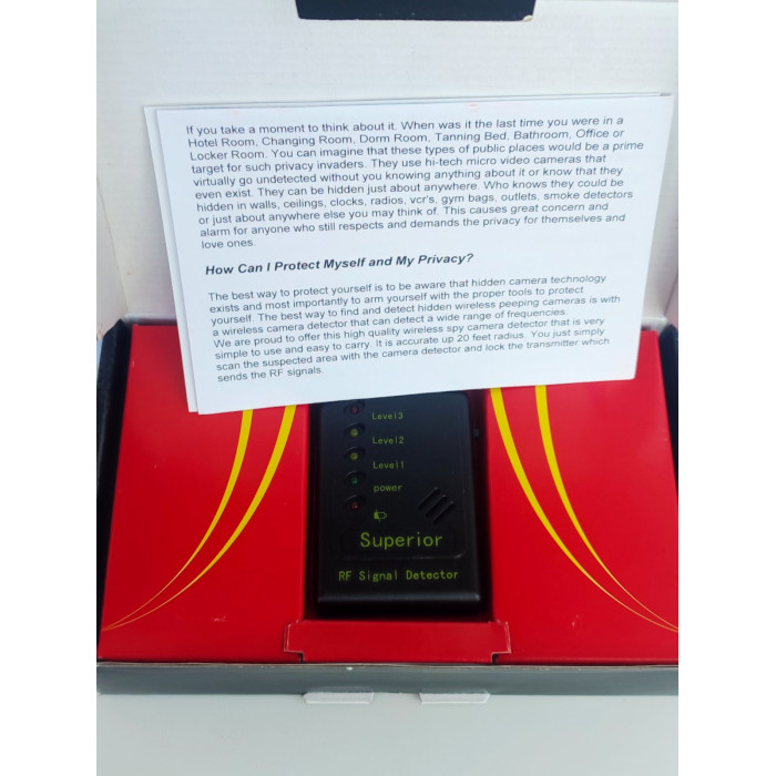 Детектор жучків, трекерів, прихованих камер SURESAFE SH-055SSRV