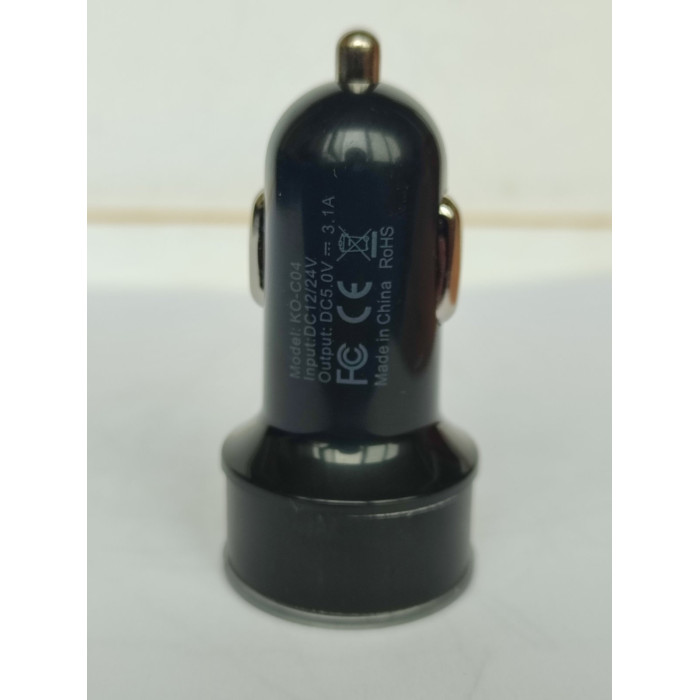 Авто-зарядка 2 USB адаптер, в машину, прикурювач. ( чорна )