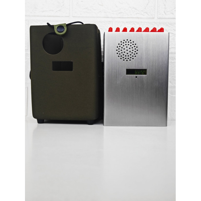 Потужна портативна глушилка сигналів мобільного зв'язку для кабінету, в автомобіль «PREDATOR-24» (2G/3G/4G/5G/GSM/DCS/GPS L1-L5/RC 315, 433-434, 868/WI-Fi 2.4G 5.2G 5.8G/PCS/UFH/CDMA/VHF/LOJACK) 24 Вт