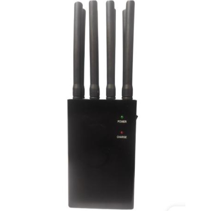 Портативна глушилка мобільного зв'язку та інтернету 4 Вт / GSM, DCS, 2G, 3G, 4G, GPS, ГЛОНАСС, WIFI, Bluetooth / 8 каналів з акумулятором