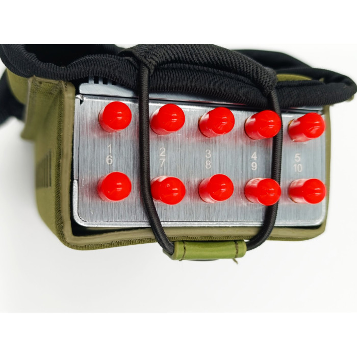 Vodasafe P10 (10Вт) ефективно блокує CDMA, GSM, 3G, 4G LTE, 5G, GPS, Wi-Fi, Bluetooth.