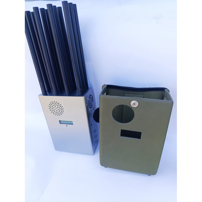 Потужна переносна глушилка сигналів ( LOJACK/CDMA/GSM/LORA/DCS/PCS/3G/4G/5G/2.4G, 5.2G, 5.8G/GPS L1-L5/5G600 US АБО 5G1500 EU ) «PREDATOR 12 каналів» 37 Вт