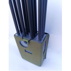 Потужна переносна глушилка сигналів ( LOJACK/CDMA/GSM/LORA/DCS/PCS/3G/4G/5G/2.4G, 5.2G, 5.8G/GPS L1-L5/5G600 US АБО 5G1500 EU ) «PREDATOR 12 каналів» 37 Вт