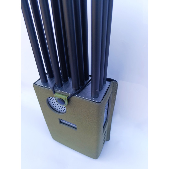 Потужна переносна глушилка сигналів ( LOJACK/CDMA/GSM/LORA/DCS/PCS/3G/4G/5G/2.4G, 5.2G, 5.8G/GPS L1-L5/5G600 US АБО 5G1500 EU ) «PREDATOR 12 каналів» 37 Вт