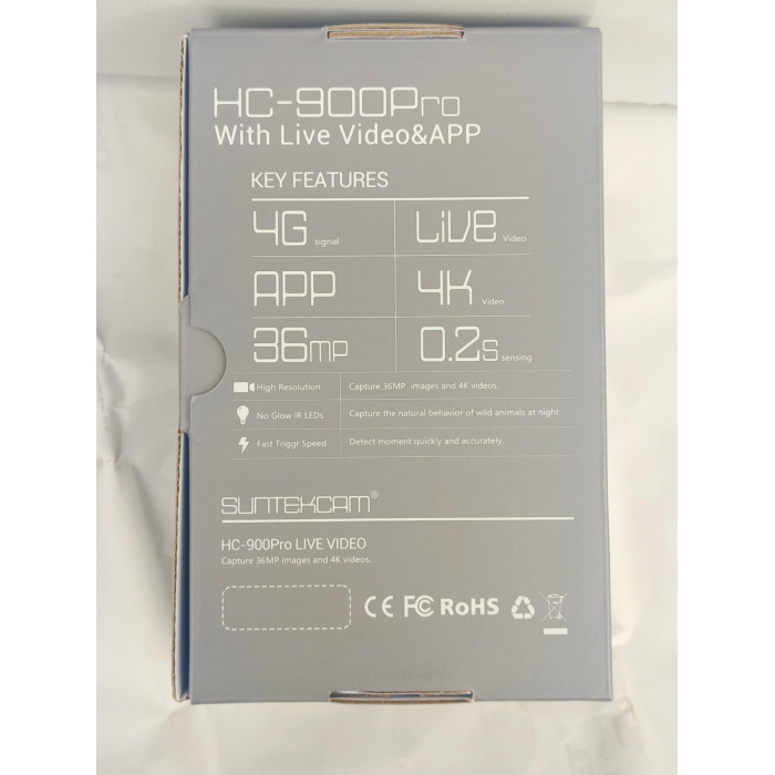 Фотопастка Suntek HC 900LTE-PRO-Live-4K (36Mп, Хмара, Онлайн-відео)