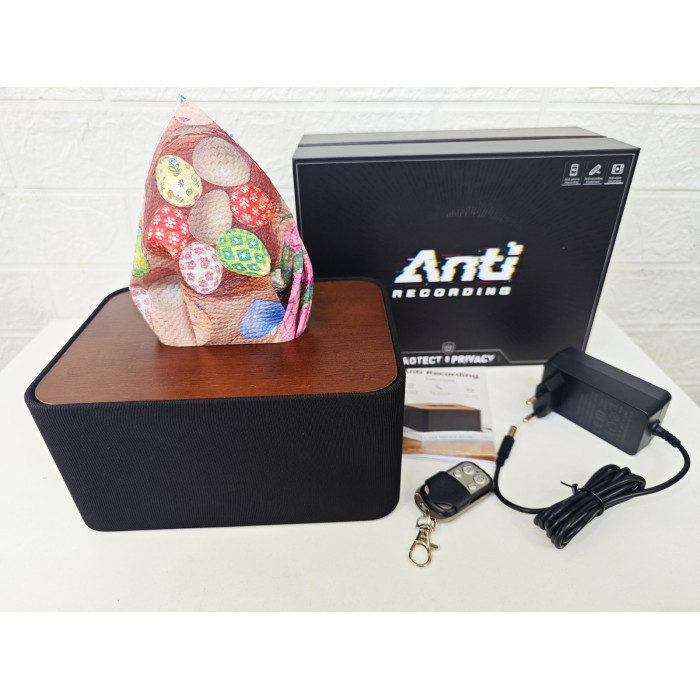 Ультразвуковий пригнічувач диктофонів у вигляді серветниці з пультом керування. Новинка 2025