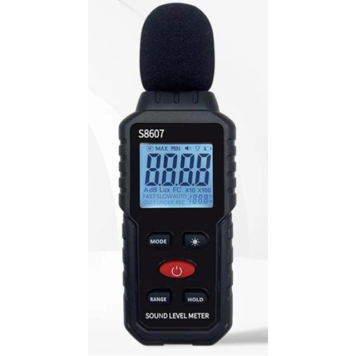 Цифровий вимірювач рівня звуку шумомір S8607 децибелметр