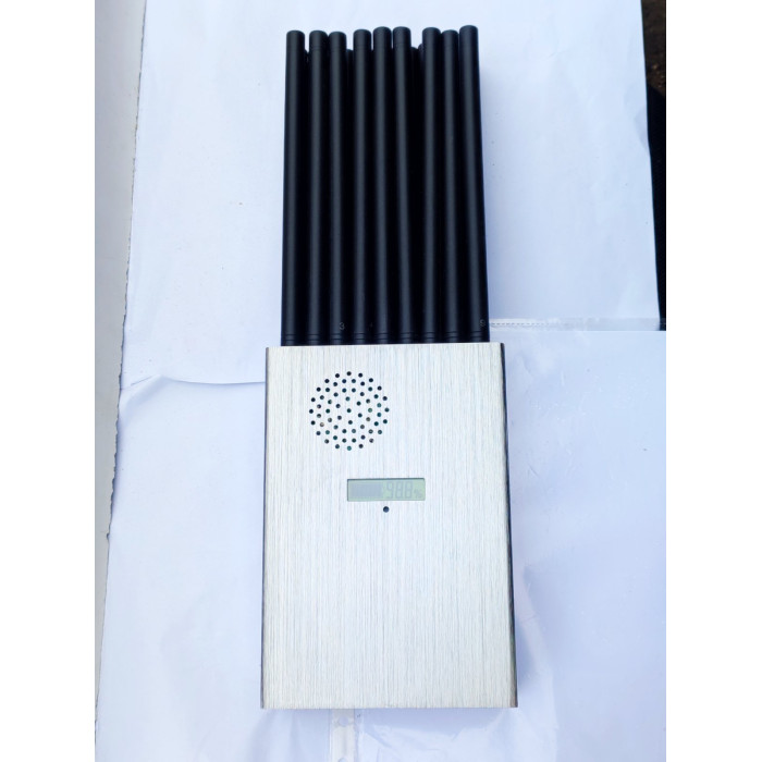 Потужна переносна глушилка сигналів мобільного зв'язку для офісу, в автомобіль «PREDATOR-28» (2G/3G/4G/5G/GSM/DCS/GPS L1-L5/RC 315, 433-434, 868/WI-Fi 2.4G 5.2G 5.8G/PCS/UFH/CDMA/VHF/LOJACK) 28 Вт