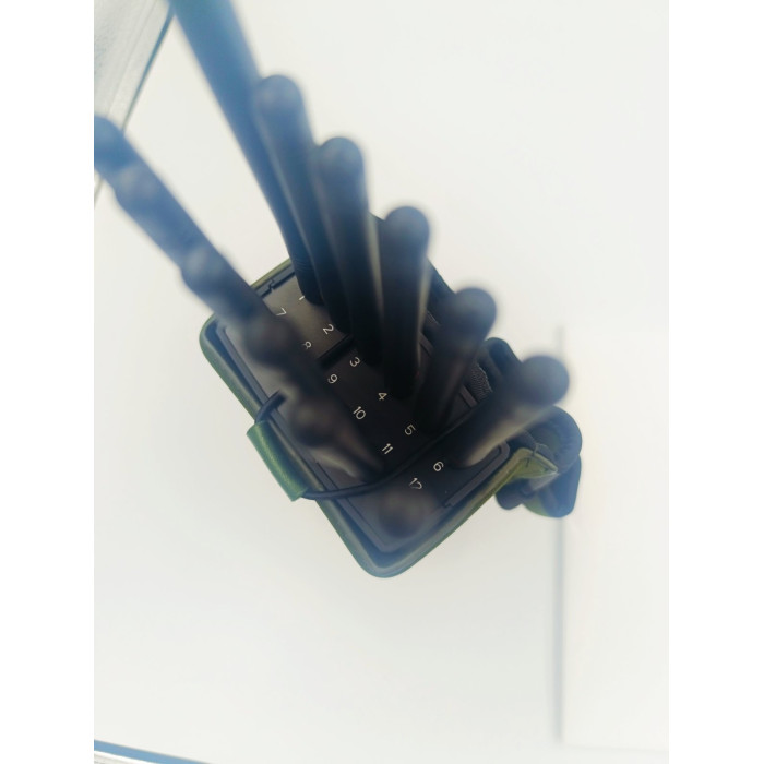 JYT-1260B – Портативний багатоканальний глушник мобільного зв’язку 2G, 3G, 4G, 5G, Wi-Fi, GPS, LoJack 12 ВТ (12 антен)