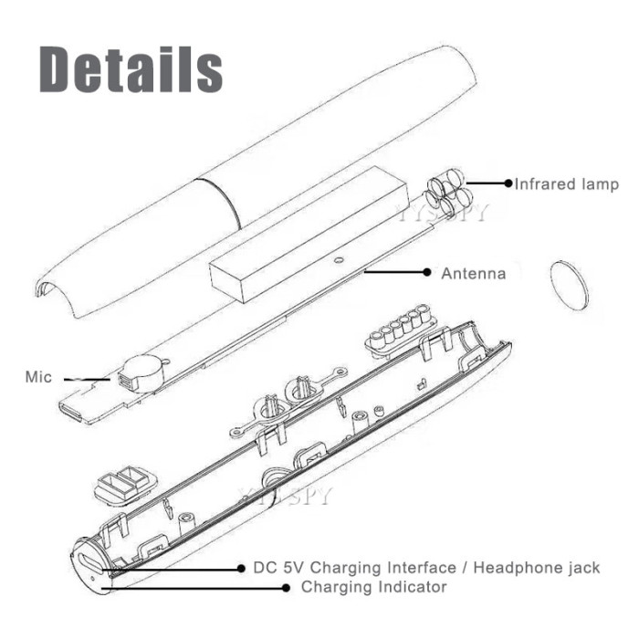 Компактный детектор жучков и камер Inteligent T8