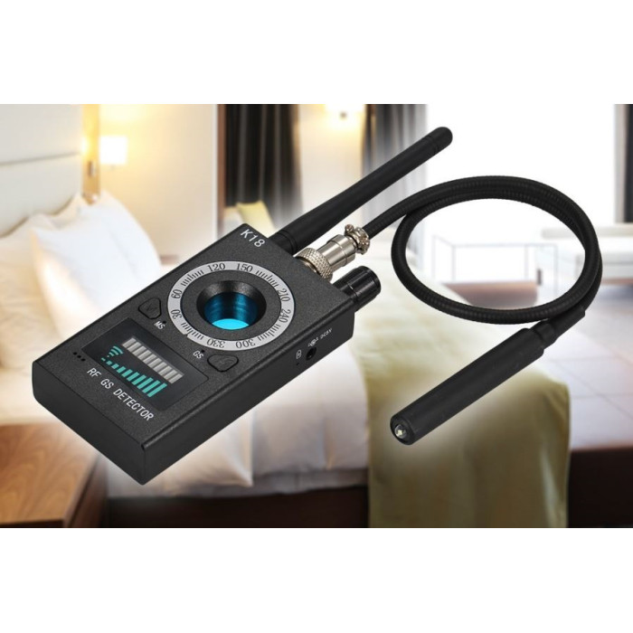 Детектор жучков GPS трекеров и скрытых видеокамер К18 (3 в 1!)