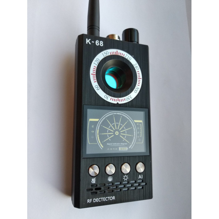 Детектор жучков GPS трекеров и скрытых видеокамер К68 (3 в 1!)