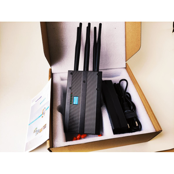 Переносна глушилка стільникового зв'язку 6 антен GSM, GPS ГЛОНАСС, WIFI Bluetooth